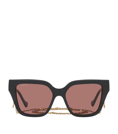 gucci sunglasses with star shape chain